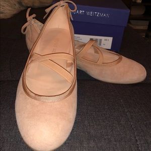 Stuart Weitzman Naked Suede Bolshoi Ballet Flat